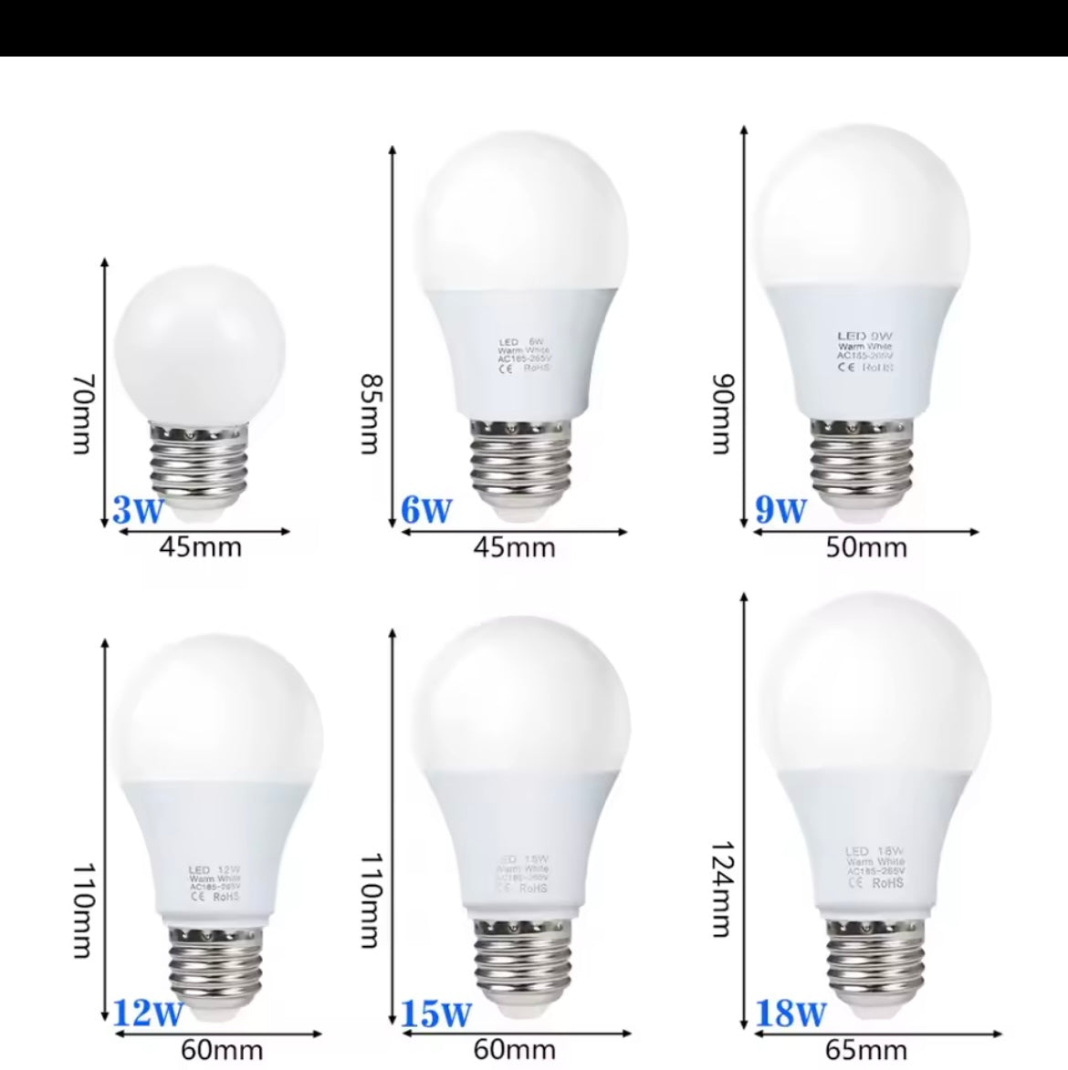 4 teile/los e27 LED-Lampen Lampen AC 220V smd2835 3w 6w 9w 12w 15w 18w Lampada LED-Glühbirnen Wohnzimmer Home Indoor LED Bombilla