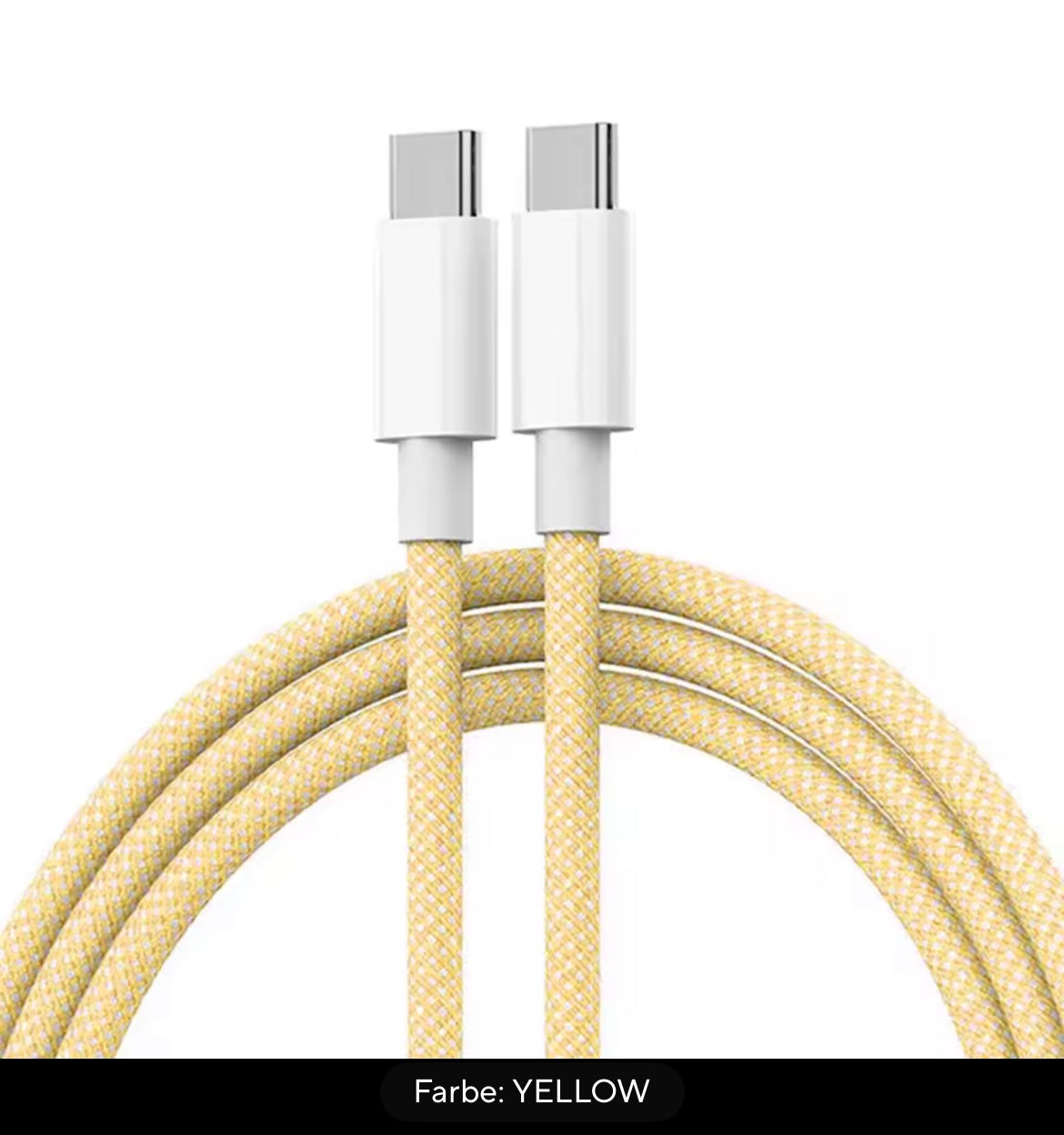 USB C auf Typ C Schnellladung PD 60 W Handy-Datumskabel für iPhone 17-15 Android Samsung Huawei Typ C geflochtenes Ladekabel