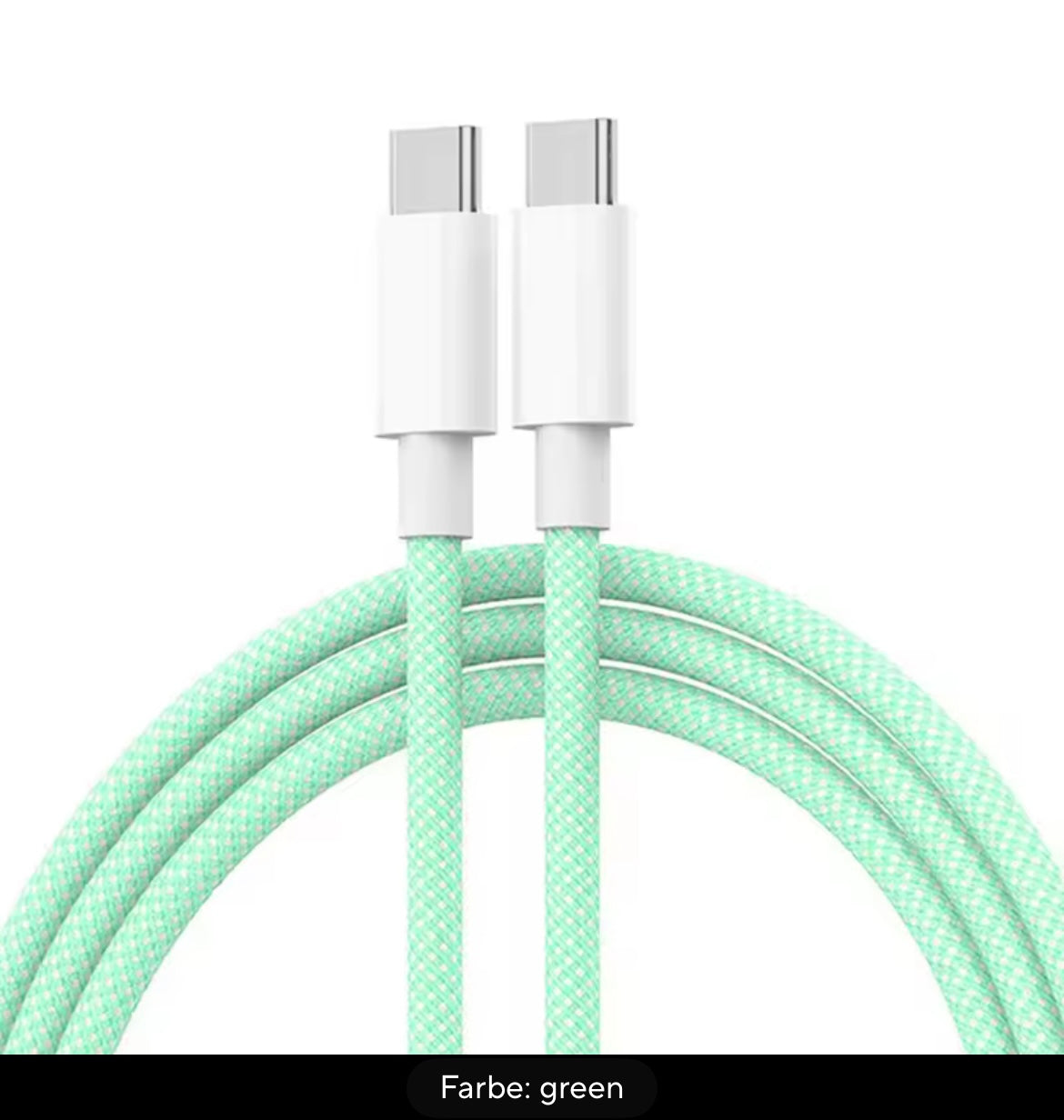 USB C auf Typ C Schnellladung PD 60 W Handy-Datumskabel für iPhone 17-15 Android Samsung Huawei Typ C geflochtenes Ladekabel