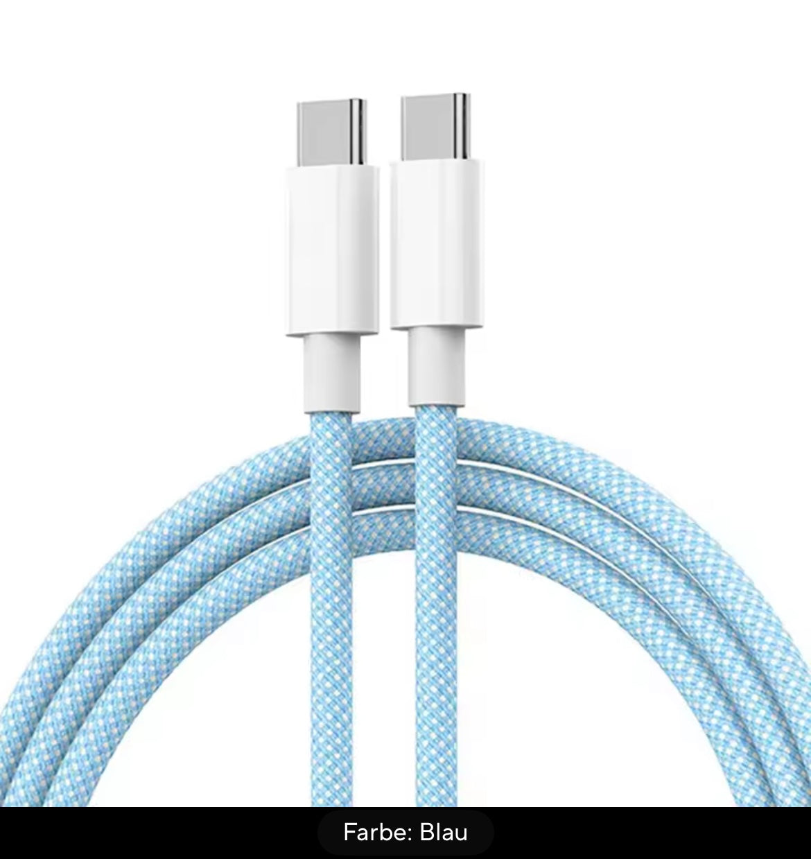 USB C auf Typ C Schnellladung PD 60 W Handy-Datumskabel für iPhone 17-15 Android Samsung Huawei Typ C geflochtenes Ladekabel