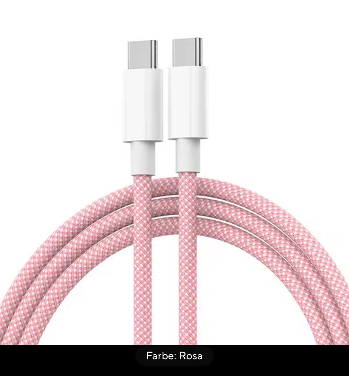 USB C auf Typ C Schnellladung PD 60 W Handy-Datumskabel für iPhone 17-15 Android Samsung Huawei Typ C geflochtenes Ladekabel