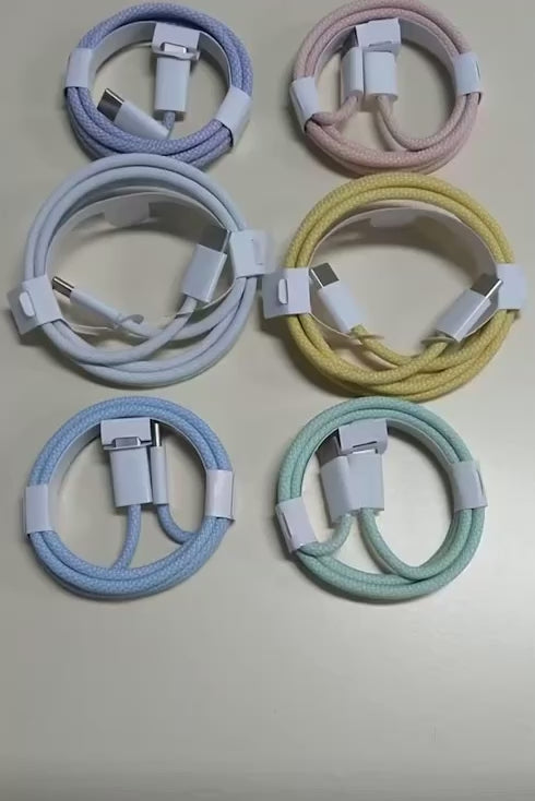 USB C auf Typ C Schnellladung PD 60 W Handy-Datumskabel für iPhone 17-15 Android Samsung Huawei Typ C geflochtenes Ladekabel